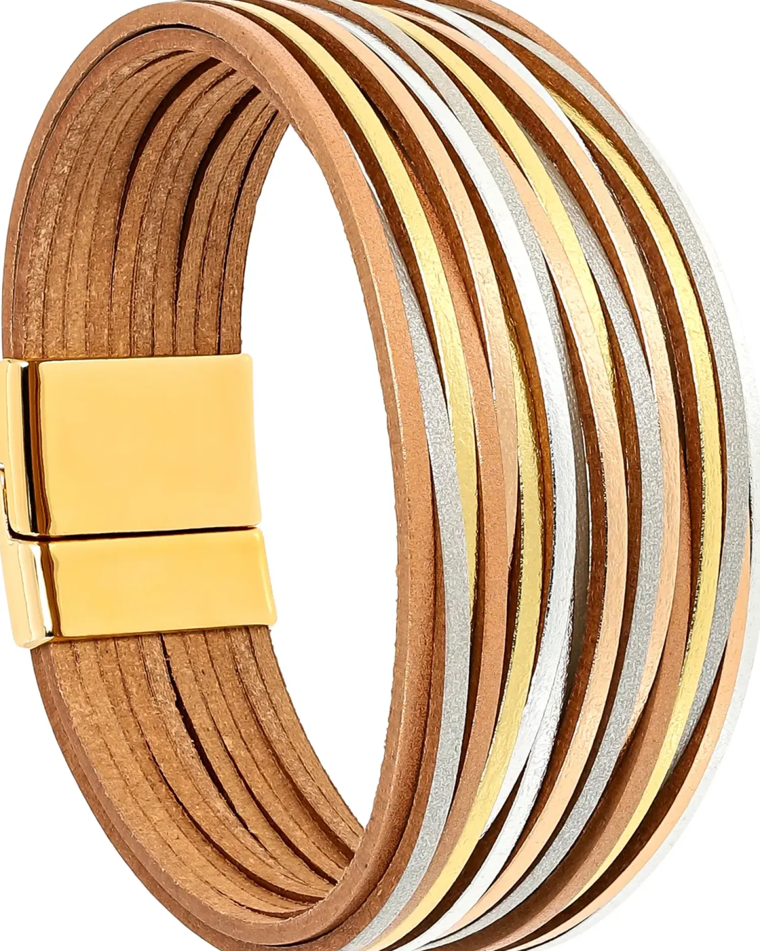 Bijou Brigitte Bunte Armbänder|Bunter Schmuck>Armband - Nature Vibe braun, mehrfarbig