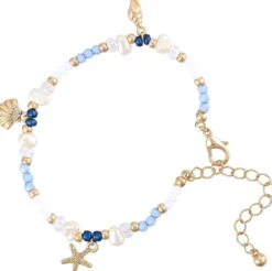 Bijou Brigitte Perlenschmuck|Maritimer Schmuck>Armband - Nautical Beauty weiß, blau