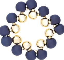 Bijou Brigitte Armbänder Gold>Armband - Navy Pearls blau, gold