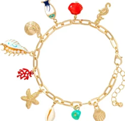 Bijou Brigitte Bunte Armbänder|Maritimer Schmuck>Armband - Ocean Charms gold, mehrfarbig