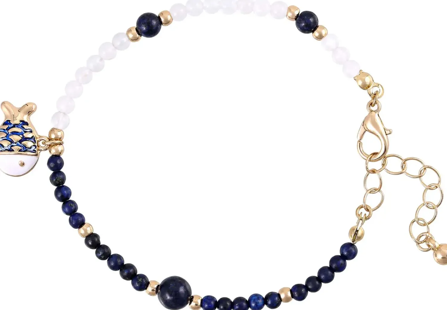 Bijou Brigitte Edelsteinarmbänder|Maritimer Schmuck>Armband - Ocean Lapis weiß, blau