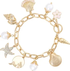Bijou Brigitte Muschelschmuck|Armbänder Gold>Armband - Ocean Treasure gold