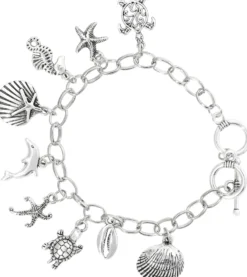 Bijou Brigitte Maritimer Schmuck|Muschelschmuck>Armband - Ocean Worlds silber