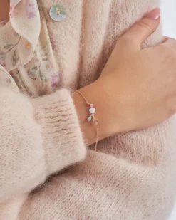 Bijou Brigitte Blumenschmuck|Muschelschmuck>Armband - Opal Blossom roségold