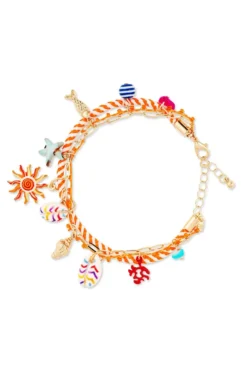 Bijou Brigitte Muschelschmuck>Armband - Shells orange