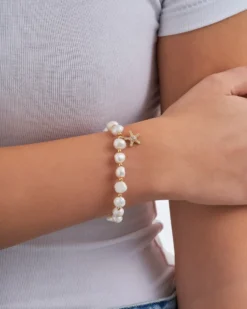 Bijou Brigitte Perlenschmuck>Armband - Pearly Star weiß