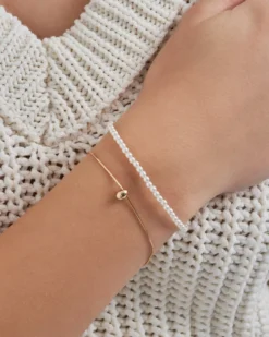 Bijou Brigitte Perlenschmuck|Armbänder Gold>Armband - Pearly Sweetness gold, weiß