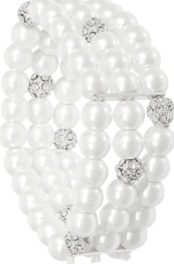 Bijou Brigitte Perlenschmuck|Perlenarmbänder>Armband - Perky Pearls weiß