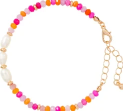 Bijou Brigitte Edelsteinarmbänder>Armband - Pink Jade orange, pink