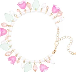 Bijou Brigitte Blumenschmuck>Armband - Tulip pink