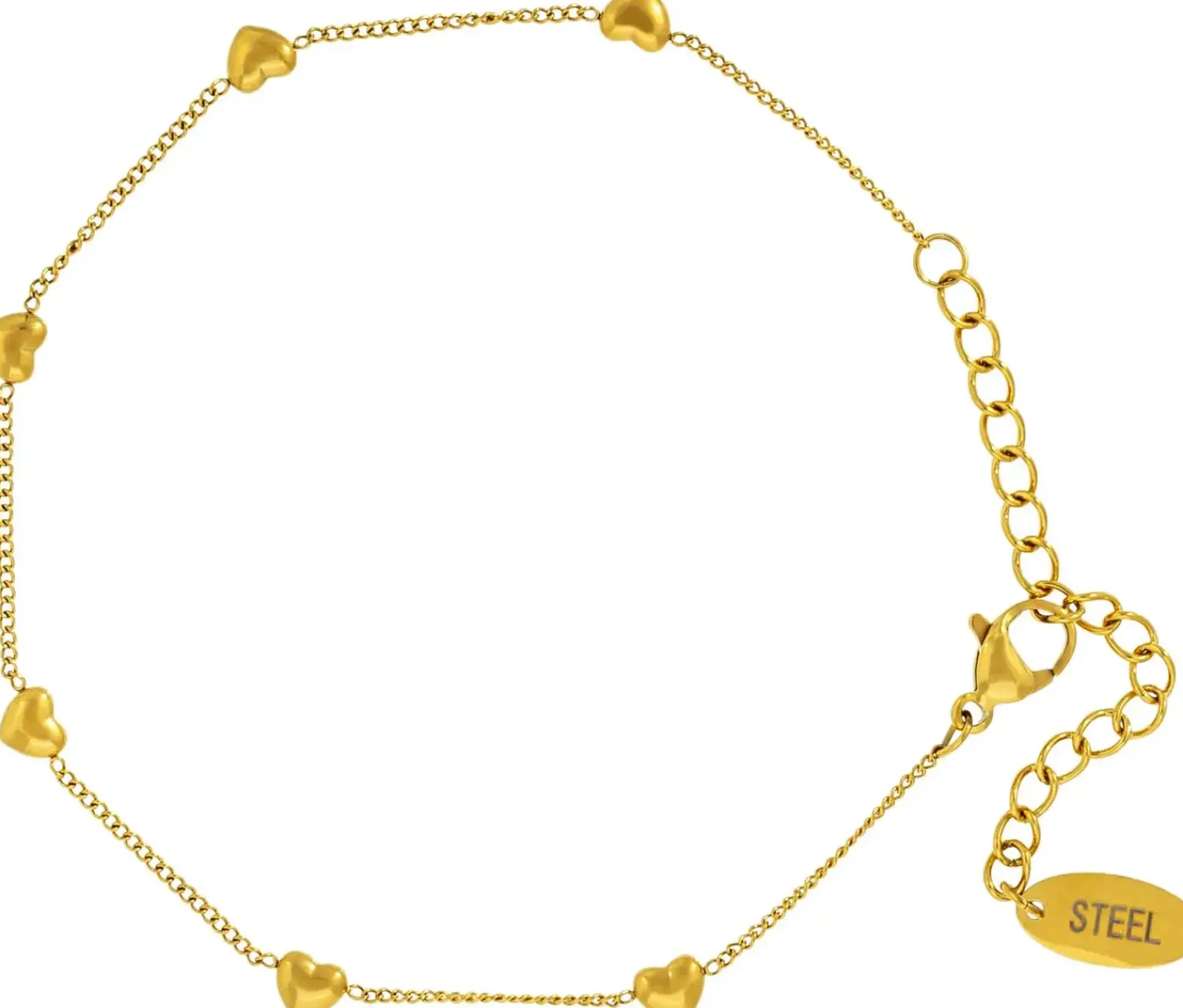 Bijou Brigitte Edelstahlschmuck In Gold|Armbänder Gold>Armband - Pure Hearts gold