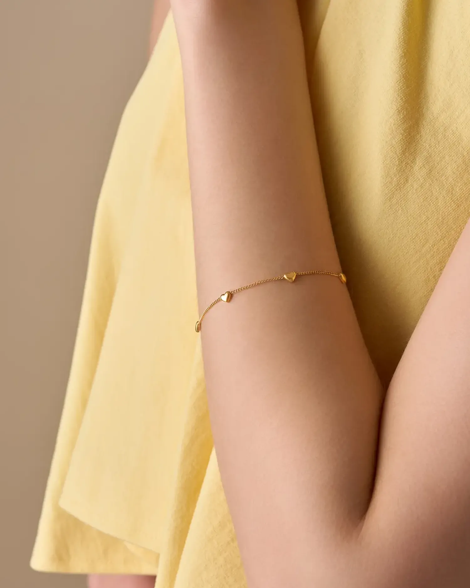 Bijou Brigitte Edelstahlschmuck In Gold|Armbänder Gold>Armband - Pure Hearts gold
