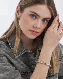 Bijou Brigitte Edelsteinarmbänder|Bunte Armbänder>Armband - Rainbow Hematite mehrfarbig, silber
