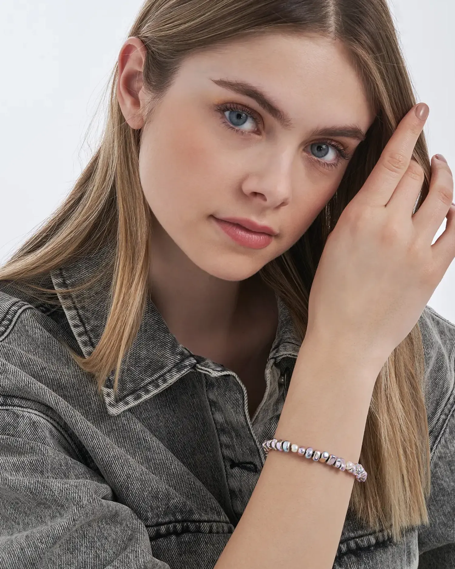 Bijou Brigitte Edelsteinarmbänder|Bunte Armbänder>Armband - Rainbow Hematite mehrfarbig, silber