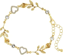 Bijou Brigitte Armbänder Gold|Blumenschmuck>Armband - Roses Sparkle gold