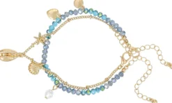 Bijou Brigitte Armbänder Gold|Maritimer Schmuck>Armband-Set - Blissful Sea gold, blau