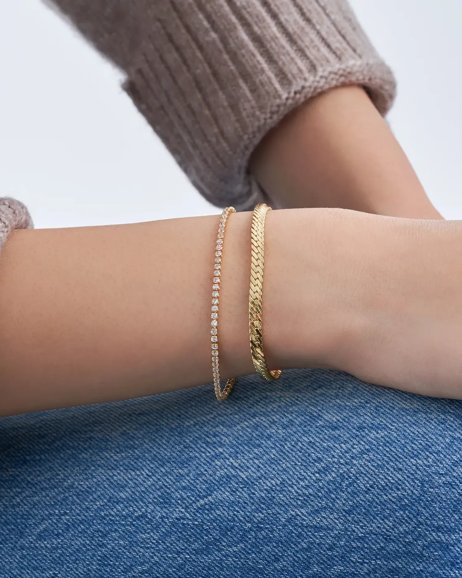 Bijou Brigitte Armbänder Gold>Armband-Set - Classy Chains gold
