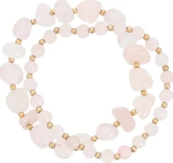 Bijou Brigitte Edelsteinarmbänder>Armband-Set - Gold Quartz rosa
