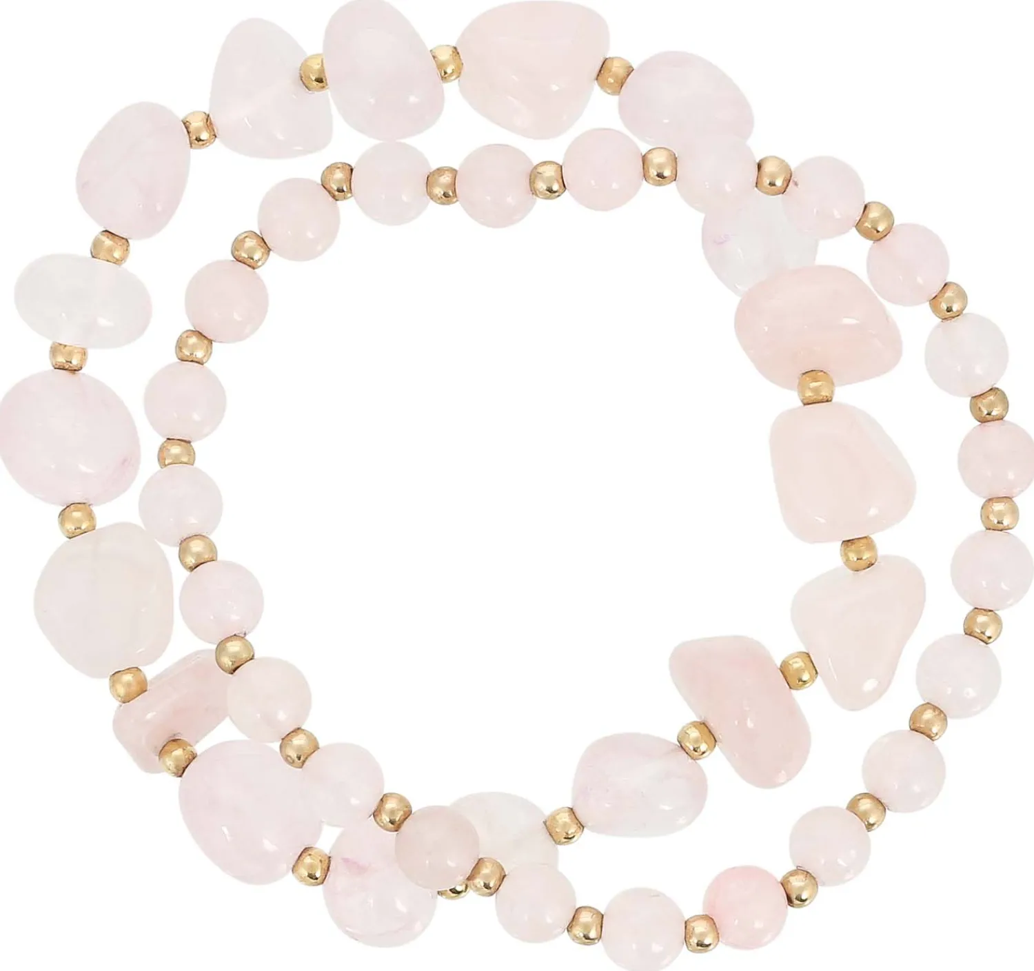Bijou Brigitte Edelsteinarmbänder>Armband-Set - Gold Quartz rosa