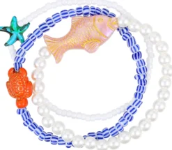 Bijou Brigitte Perlenschmuck|Maritimer Schmuck>Armband-Set - Marine Magic weiß, blau