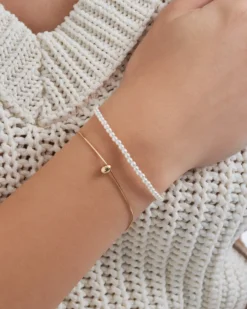 Bijou Brigitte Perlenschmuck|Armbänder Gold>Armband-Set - Minimal Luxe gold, weiß