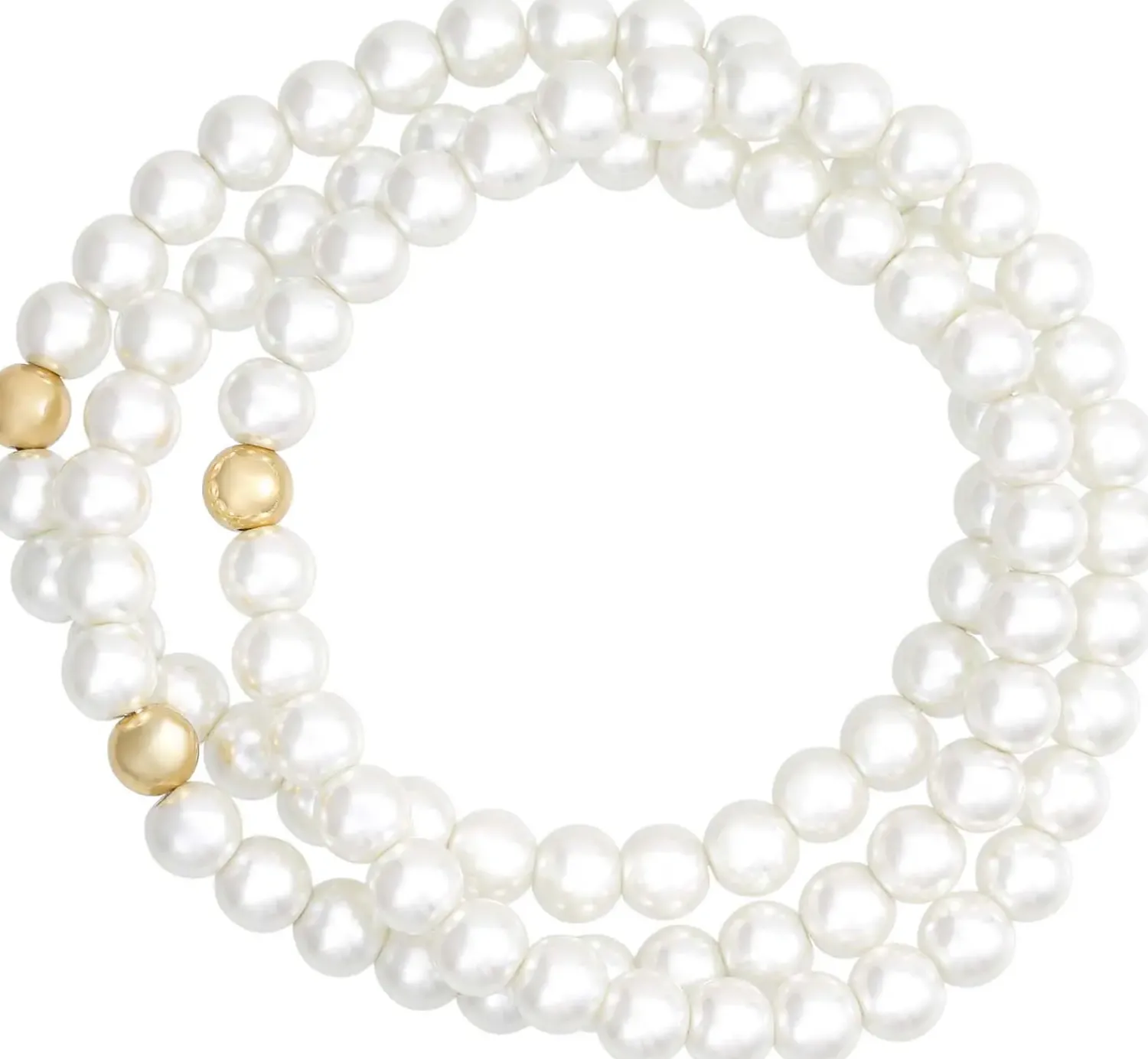 Bijou Brigitte Perlenschmuck|Perlenarmbänder>Armband-Set - Pearly Trio weiß