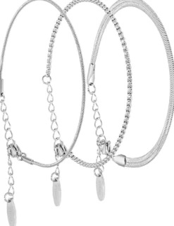 Bijou Brigitte Basics|Edelstahlarmbänder>Armband-Set - Steel Trio silber