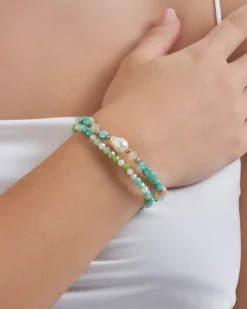 Bijou Brigitte Pastellschmuck>Armband-Set - Summer Beads türkis