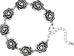 Bijou Brigitte Blumenschmuck>Armband - Silver Rose silber