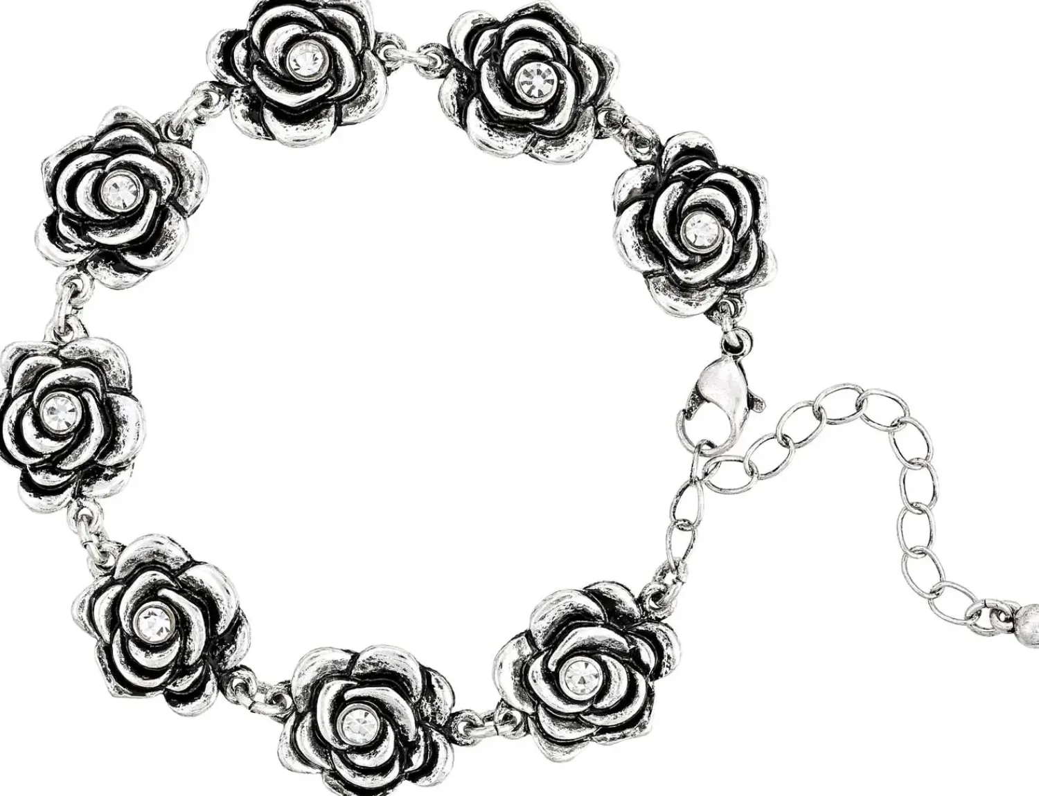 Bijou Brigitte Blumenschmuck>Armband - Silver Rose silber