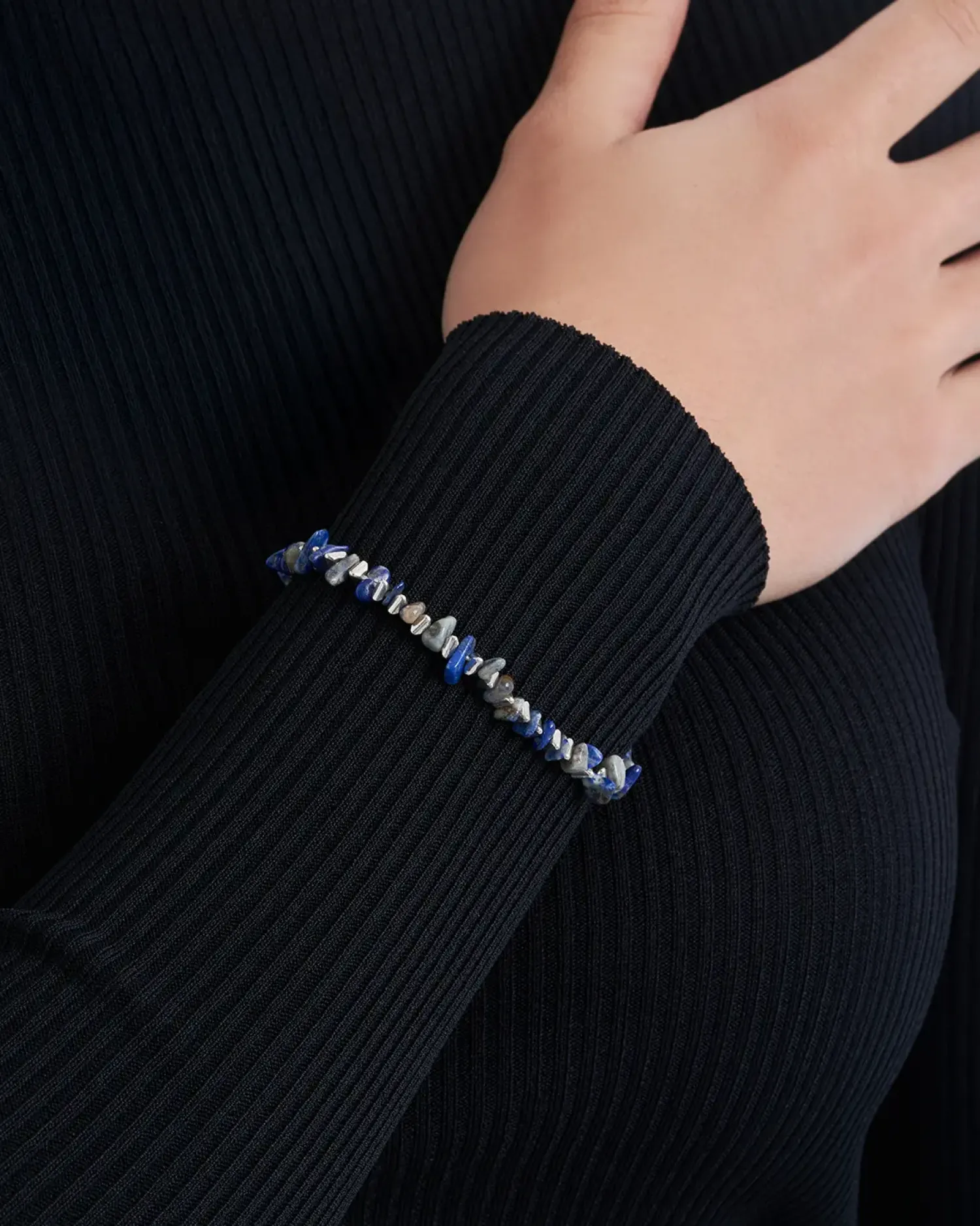 Bijou Brigitte Edelsteinarmbänder|Boho-Schmuck>Armband - Simple Lapis blau