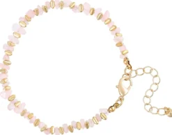 Bijou Brigitte Edelsteinarmbänder|Armbänder Gold>Armband - Simple Quartz rosa, gold