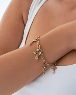 Bijou Brigitte Armbänder Gold>Armband - Solid Cross gold
