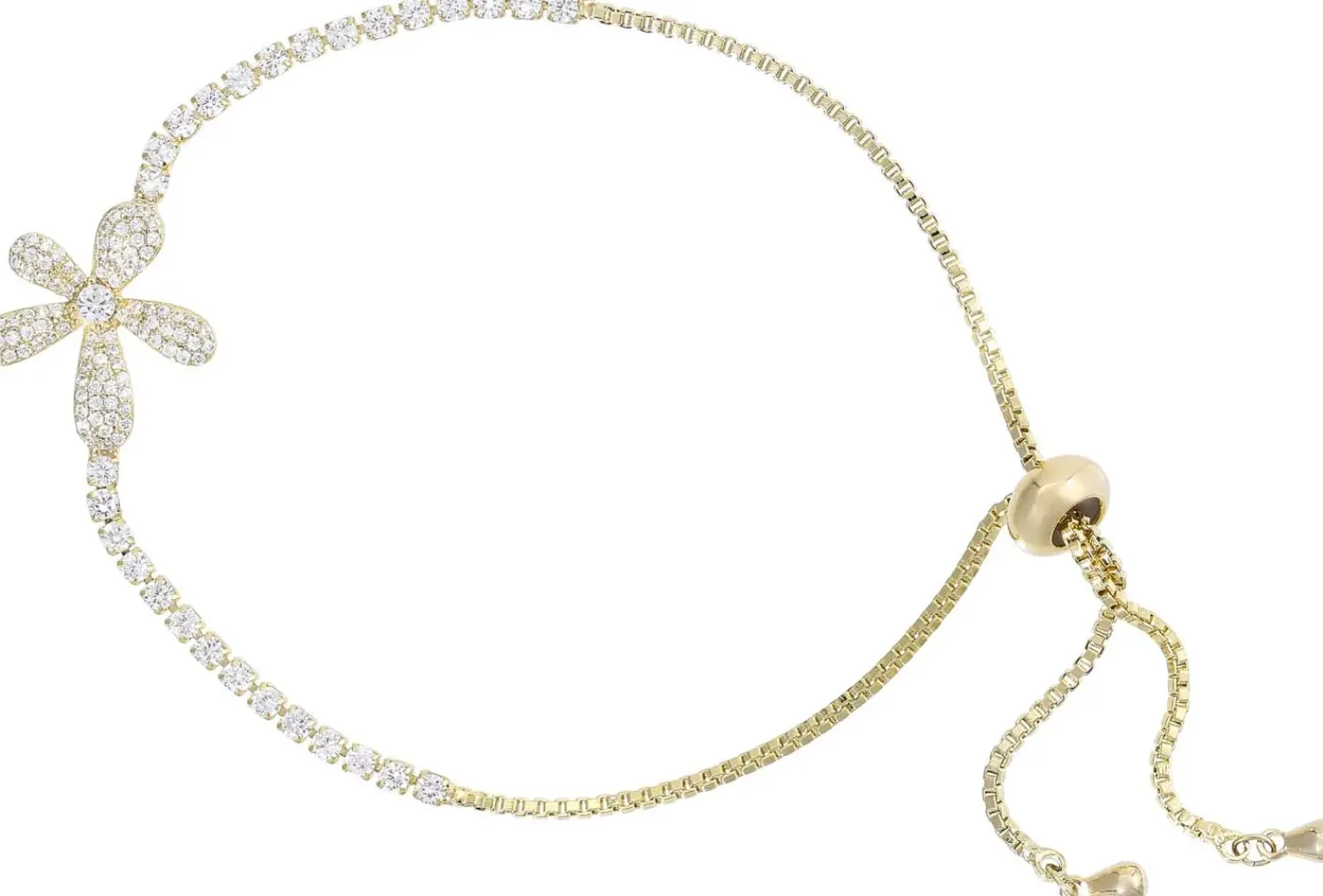 Bijou Brigitte Armbänder Gold|Blumenschmuck>Armband - Sparkling Flower gold
