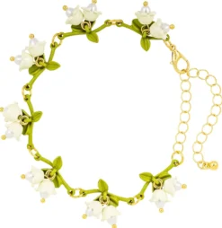 Bijou Brigitte Blumenschmuck>Armband - Spring Flowers grün