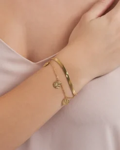 Bijou Brigitte Edelstahlschmuck In Gold|Armbänder Gold>Armband - Steel Circles gold