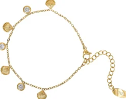 Bijou Brigitte Edelstahlschmuck In Gold|Armbänder Gold>Armband - Steel Shells gold