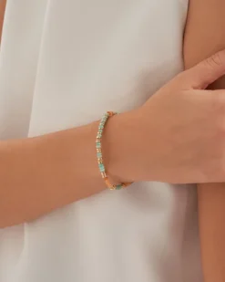 Bijou Brigitte Edelsteinarmbänder|Pastellschmuck>Armband - Summer Aventurine beige, türkis