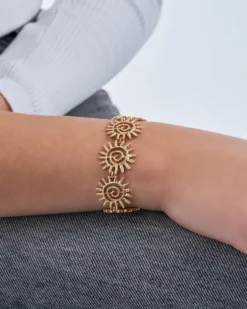 Bijou Brigitte Armbänder Gold|Boho-Schmuck>Armband - Sunny Swirls gold
