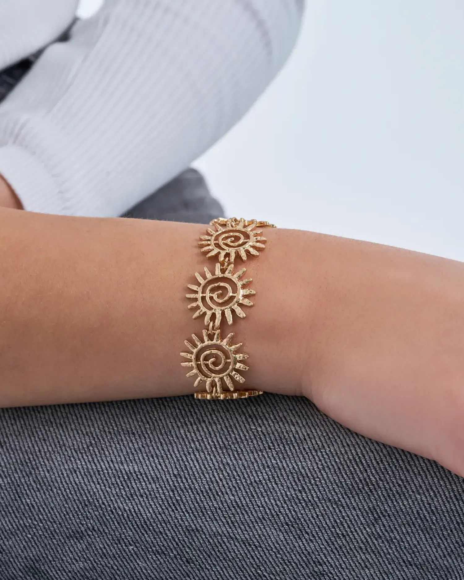 Bijou Brigitte Armbänder Gold|Boho-Schmuck>Armband - Sunny Swirls gold