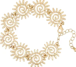 Bijou Brigitte Armbänder Gold|Boho-Schmuck>Armband - Sunny Swirls gold