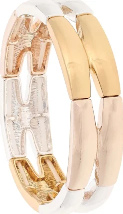 Bijou Brigitte Armbänder Gold>Armband - Tempting Tricolor gold, roségold, silber