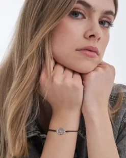 Bijou Brigitte Armbänder 925Er Silber|Boho-Schmuck>Armband - Tree Knot schwarz