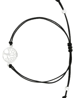 Bijou Brigitte Armbänder 925Er Silber|Boho-Schmuck>Armband - Tree Knot schwarz