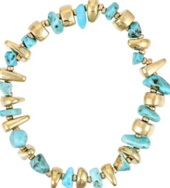 Bijou Brigitte Edelsteinarmbänder|Armbänder Gold>Armband – Turquoise Gold türkis, gold