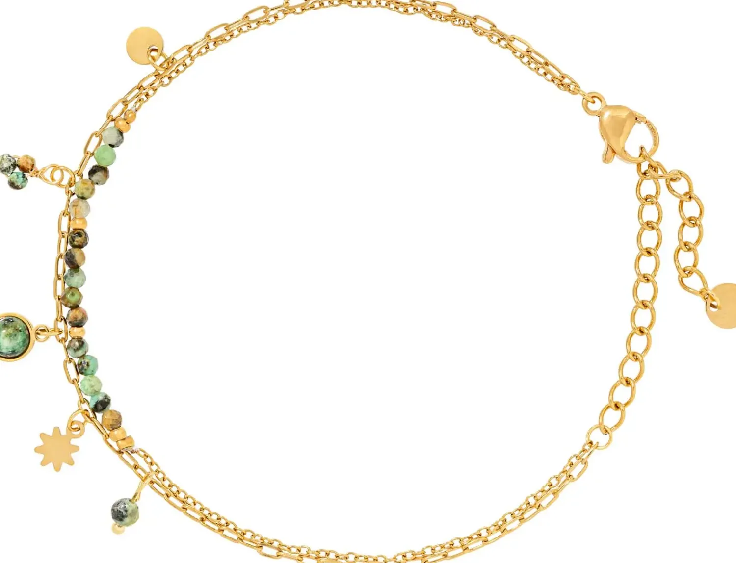 Bijou Brigitte Edelstahlschmuck In Gold|Armbänder Gold>Armband - Turquoise Steel türkis, gold