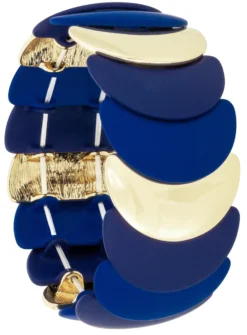 Bijou Brigitte Armbänder Gold>Armband - Wavy Discs gold, blau