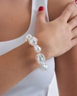 Bijou Brigitte Perlenschmuck|Perlenarmbänder>Armband - White Breeze weiß