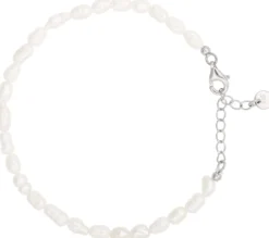 Bijou Brigitte Perlenschmuck|Armbänder 925Er Silber>Armband - White Pearls weiß, silber