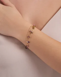 Bijou Brigitte Edelsteinarmbänder|Bunte Armbänder>Armband - Wonderful Aventurine gold, mehrfarbig